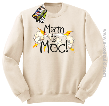 MAM te moc - bluza bez kaptura STANDARD beżowa