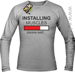 Installing muscles please wait -  Longsleeve męski melanż 