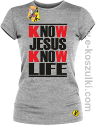 Know Jesus know life - Koszulka damska melanż