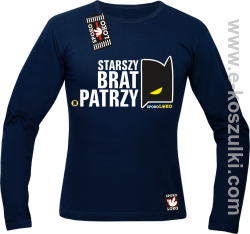 STARSZY BRAT PATRZY - longsleeve męski granatowy