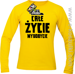 Całe życie wydobycie - longsleeve męski żółty