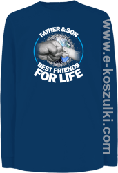 FATHER & SON BEST FRIENDS FOR LIFE - longsleeve dziecięcy niebieski