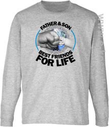 FATHER & SON BEST FRIENDS FOR LIFE - longsleeve dziecięcy melanż 