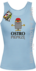 OSTRO pieprzę -top damski błękitny