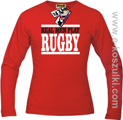 Rugby - longsleeve męski - czerwony