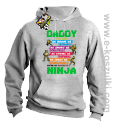 Daddy you are as brave as Leonardo Ninja Turtles - bluza z kapturem melanż 