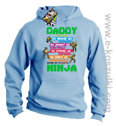 Daddy you are as brave as Leonardo Ninja Turtles - bluza z kapturem błękitna