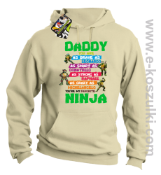 Daddy you are as brave as Leonardo Ninja Turtles - bluza z kapturem beżowa