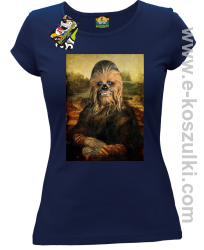 Mona Lisa Chewbacca CZUBAKA - koszulka damska granatowa