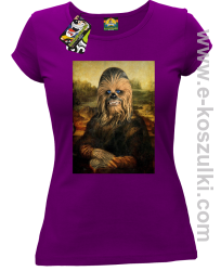 Mona Lisa Chewbacca CZUBAKA - koszulka damska fioletowa