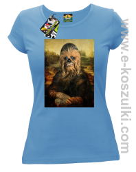 Mona Lisa Chewbacca CZUBAKA - koszulka damska błękitna