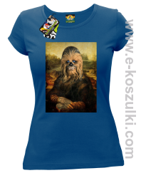 Mona Lisa Chewbacca CZUBAKA - koszulka damska niebieska