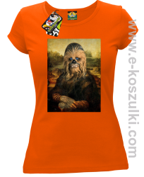 Mona Lisa Chewbacca CZUBAKA - koszulka damska pomarańczowa