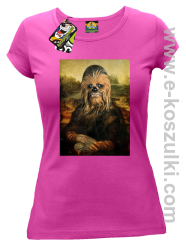 Mona Lisa Chewbacca CZUBAKA - koszulka damska fuksja