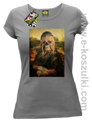 Mona Lisa Chewbacca CZUBAKA - koszulka damska szara