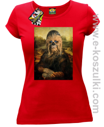 Mona Lisa Chewbacca CZUBAKA - koszulka damska czerwona