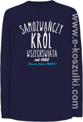 Samozwańczy Król Wszechświata - longsleeve dziecięcy granatowy