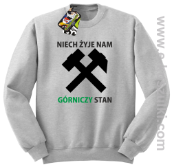 Niech żyje nam górniczy stan - bluza bez kaptura STANDARD melanż 