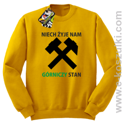 Niech żyje nam górniczy stan - bluza bez kaptura STANDARD żółta