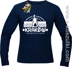 Kraków wonderland - longsleeve męski granatowy