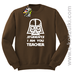 STUDENTS I`m you teacher - bluza standard bez kaptura brązowa