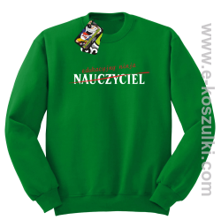 Nauczyciel edukacyjny NINJA - bluza bez kaptura standard zielona