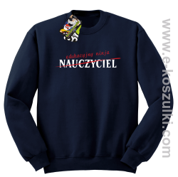 Nauczyciel edukacyjny NINJA - bluza bez kaptura standard granatowa