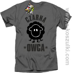 Czarna owca - Black Sheep - koszulka męska szara