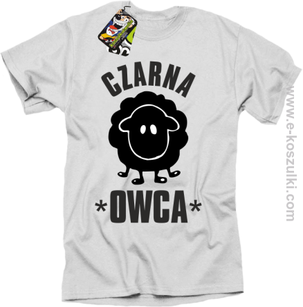 Czarna owca - Black Sheep - koszulka męska BIAŁA