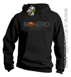 MONERO CPU CryptoMiner - bluza z kapturem czarna