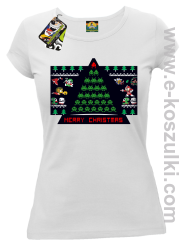 Merry Christmas Retro Games white