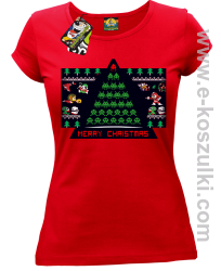 Merry Christmas Retro Games czerwony