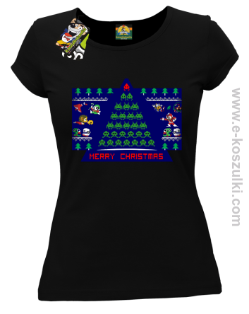 Merry Christmas Retro Games czarna