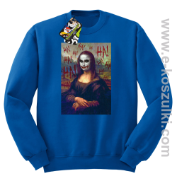 Mona Lisa Hello Jocker - bluza bez kaptura STANDARD niebieska