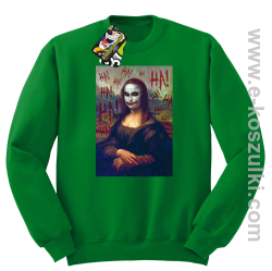 Mona Lisa Hello Jocker - bluza bez kaptura STANDARD zielona