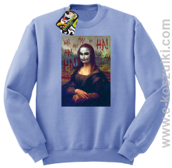 Mona Lisa Hello Jocker - bluza bez kaptura STANDARD błękitna