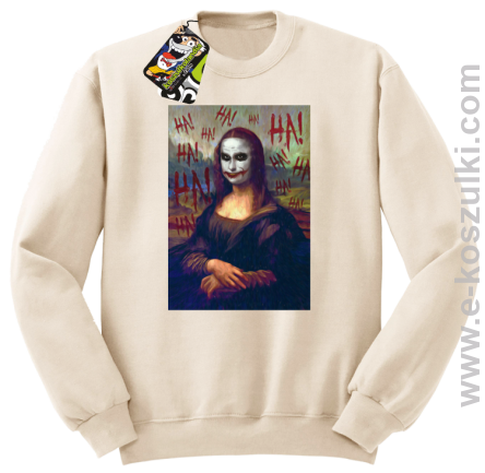 Mona Lisa Hello Jocker - bluza bez kaptura STANDARD beżowa