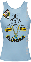 Ciemno strona Ślunska - top damski błękitny