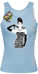 audrey hepburn RETRO-ART - top damski błękitny