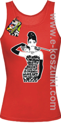 audrey hepburn RETRO-ART - top damski czerwony