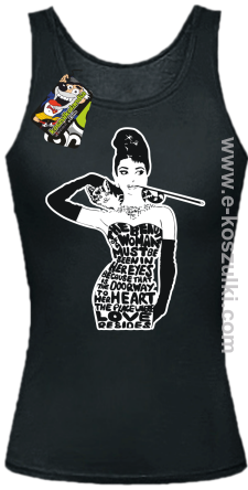 audrey hepburn RETRO-ART - top damski czarny