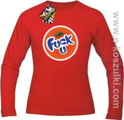 fuck ala fanta - longsleeve męski czerwony