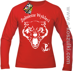 Żołnierze wyklęci WOLF - longsleeve męski czerwony