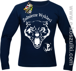 Żołnierze wyklęci WOLF - longsleeve męski granatowy