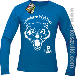 Żołnierze wyklęci WOLF - longsleeve męski niebieski