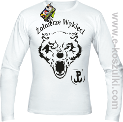 Żołnierze wyklęci WOLF - longsleeve męski biały