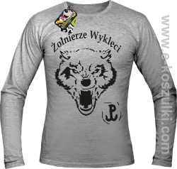 Żołnierze wyklęci WOLF - longsleeve męski melanż 