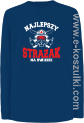 Najlepszy Strażak na świecie Fire Helmet - longsleeve dziecięcy niebieski