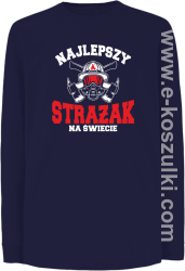 Najlepszy Strażak na świecie Fire Helmet - longsleeve dziecięcy granatowy