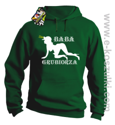 Baba Grubiorza - bluza z kapturem zielona
